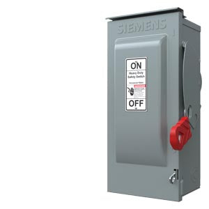HF361N - Siemens - 30 Amp 3-Pole 600 Volt Fused Heavy Duty Safety Switch