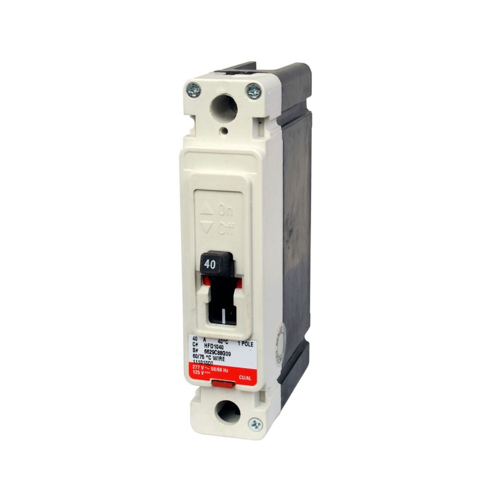 HFD1020L - Eaton Cutler Hammer - 20A 347VAC Single-Pole Molded Case Circuit Breakers