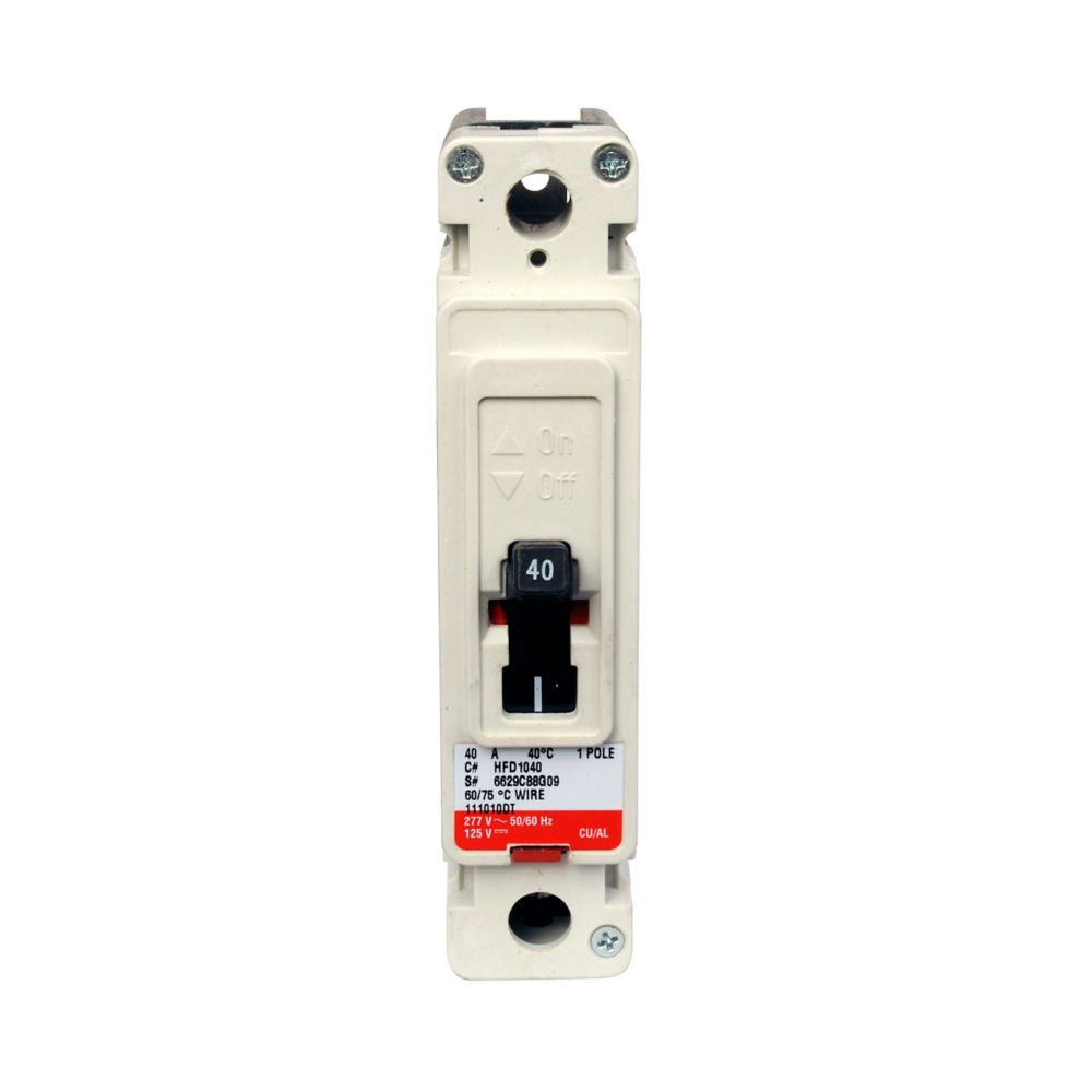 HFD1020 - Eaton Cutler Hammer - 20A 347VAC Single-Pole Molded Case Circuit Breakers
