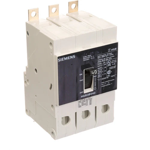 HGB3B040B - Siemens 600VY 3-Pole 40A HGB Circuit Breaker