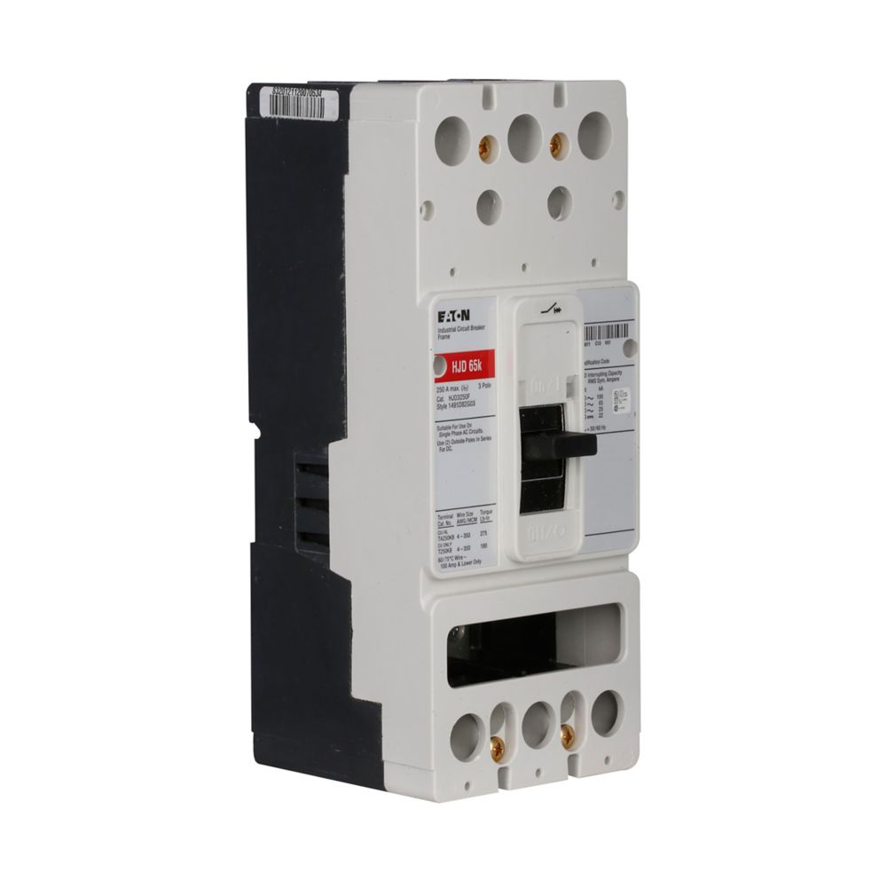 HJD3250F - Eaton Cutler Hammer - 250A 600VAC Three-Pole Molded Case Circuit Breakers