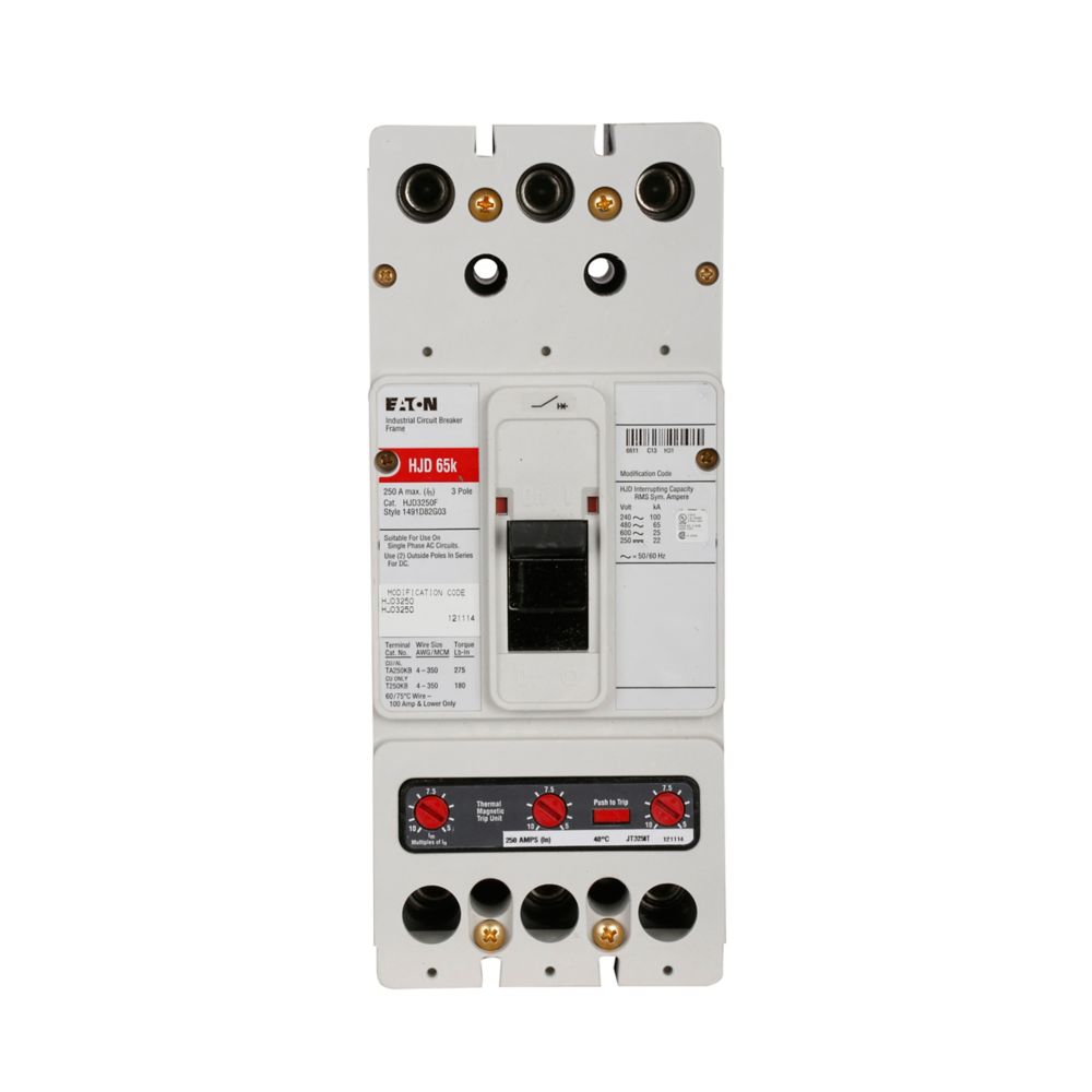 HJD3150 - Eaton Cutler-Hammer - Feed-Thru 150 Amp 3 Pole 600 Volt Molded Case Circuit Breaker
