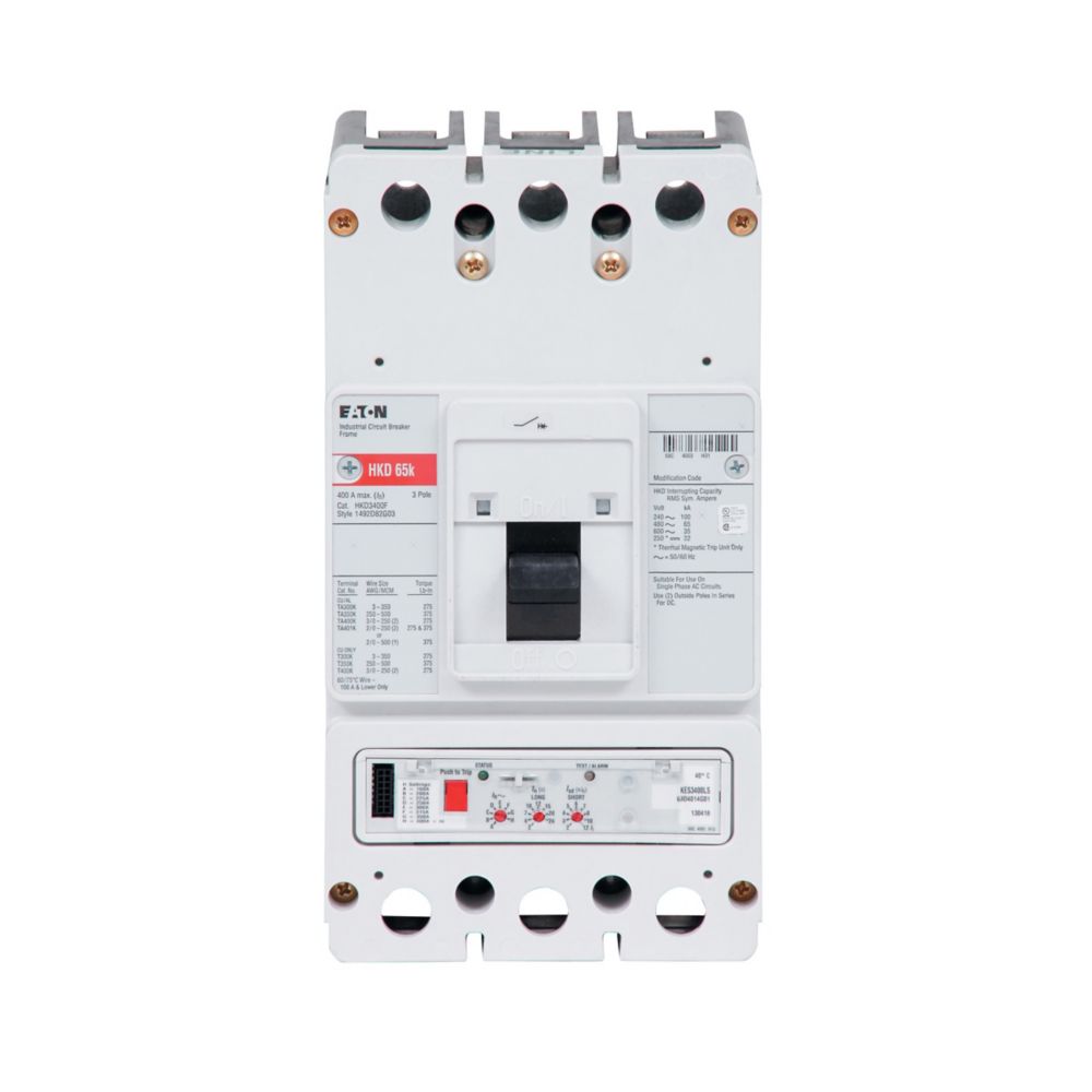 HKD3400F - Eaton Cutler Hammer - 400A 600VAC Three-Pole Molded Case Circuit Breakers
