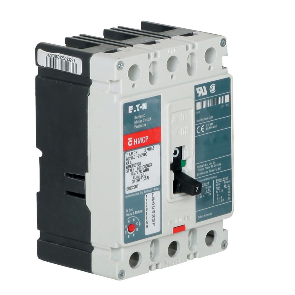 HMCP070M2C - Eaton Cutler Hammer - 210-700 A 7.7" Molded Case Circuit Breaker Accessory Motor Protection