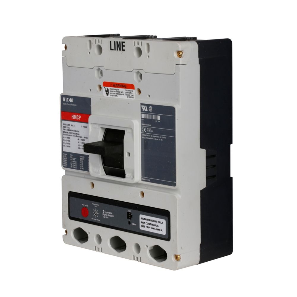 HMCP600L6W - Eaton Cutler Hammer - 600A Three-Pole Motor Circuit Protector