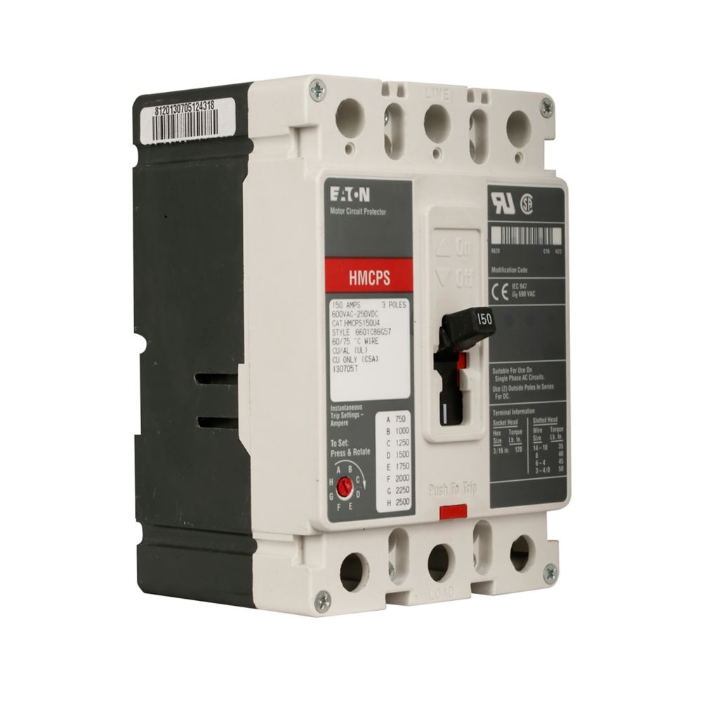 HMCPS015E0C - Eaton Cutler Hammer - 15A Three-Pole Motor Circuit Protector