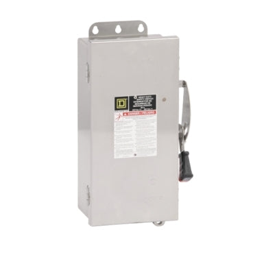 HU361DS - Square D - 30A 600VAC DC Heavy Duty Non Fusible Safety Switch 3 Wire 3 Pole 30HP NEMA 4 4X 5 304 Stainless Steel