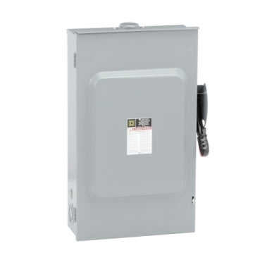 HU364RB - Square D - 200A 600VAC DC Heavy Duty Non Fusible Safety Switch 3 Wire 3 Pole 150HP NEMA 3R Bolt On Hub Provision