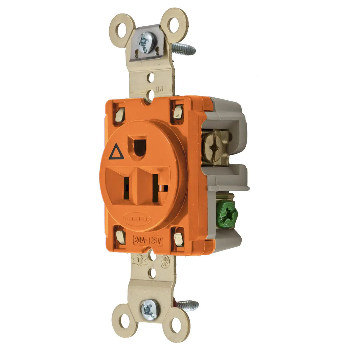 IG5361 - Hubbell Wiring Device-Kellems 20A 125V 2 Pole 3 Wire Receptacle Isolated Ground Single