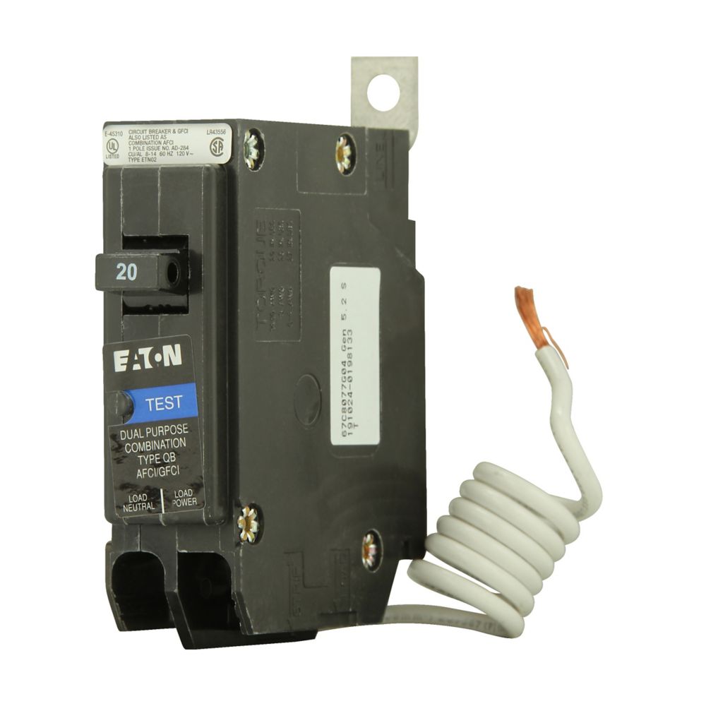 QB1030EP - Eaton - 30A Single-Pole 120/240V QB GFCI Circuit Breaker Bolt-On Equipment Protection