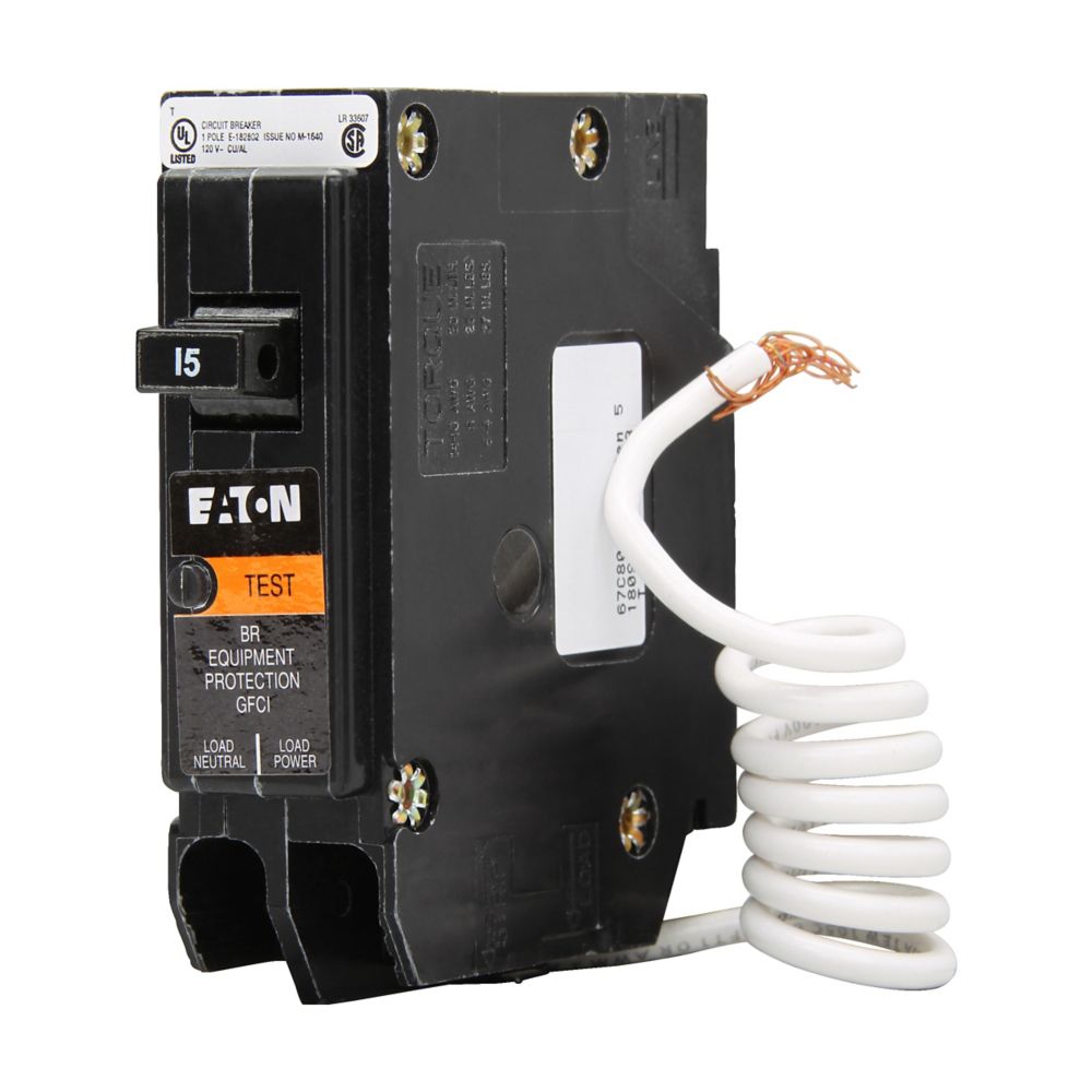 BRN120EP - Eaton - 20 A Single-Pole Plug-On Ground Fault Equipment Protector