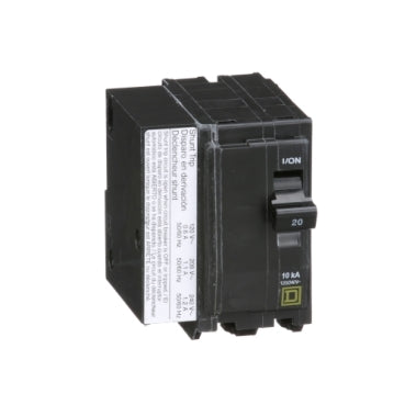 QO2201021 - Square D - Mini circuit breaker, QO, 20A, 2-Pole, 120/240V, 10kA, plug in