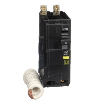 QOB250GFI - Square D -  QO 50A 2-Pole 120/240V GFCI Ground Fault Circuit Breaker, Bolt-On