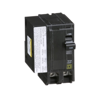 QO21001021 - Square D - Mini circuit breaker, QO, 100A, 2-Pole, 120/240V, 10kA, plug