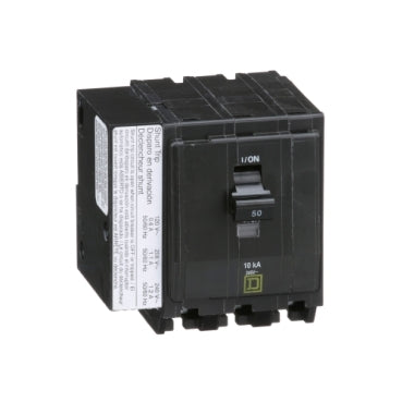 QO3501021 - Square D - Mini circuit breaker, QO, 50A, 3-Pole, 240V, 10kA, plug in, AC