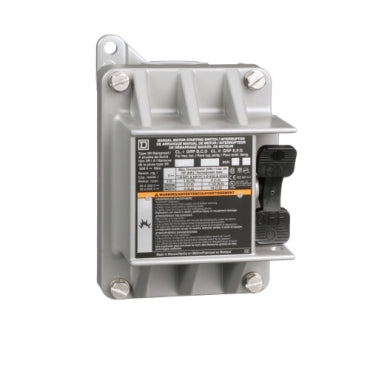 2510KR1 - Square D - Switch, manual, 20A, 2-Pole, 3HP, single phase, toggle operated