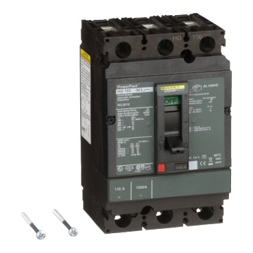 HJA36025 - Square D - Circuit breaker, PowerPacT H, 25A, 3-Pole, 600V, 25kA, I-Line