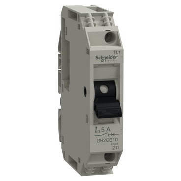 GB2CB10 - Square D - TeSys GB2 circuit protector, 1 P, 5A, Id = 66A