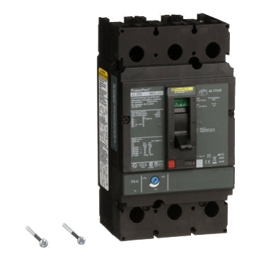JJL36175 - Square D - Circuit breaker, PowerPacT J, 175A, 3-Pole, 600V, 25kA, lugs, 80%