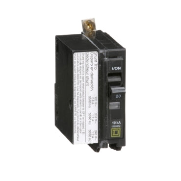 QOB1201021 - Square D - Mini circuit breaker, QO, 20A, 1-Pole, 120/240V, 10kA, bolt on