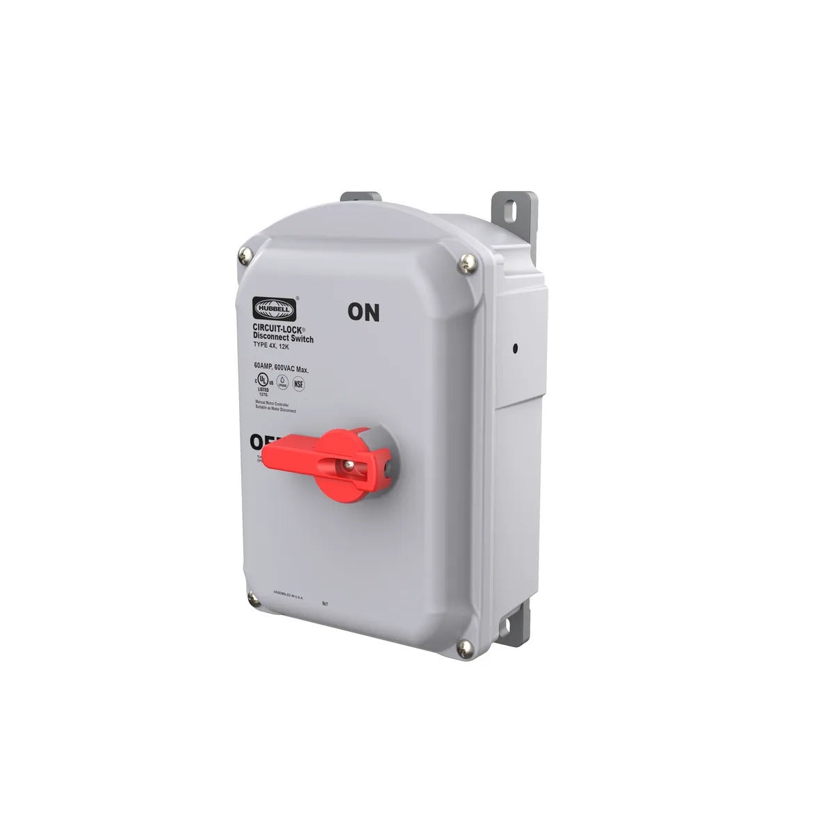 HUBHBLDS60 - Hubbell - 60A 3-Pole 600V AC Unfused Motor Disconnect Switch