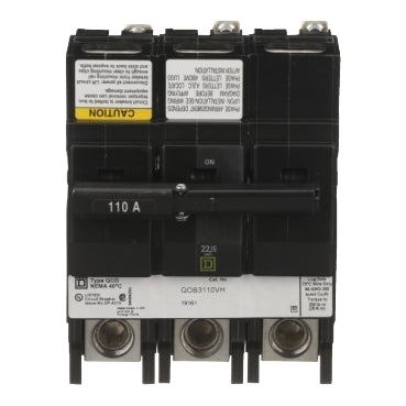 QOB3110VH - Square D - Mini circuit breaker, QO, 110A, 3-Pole, 240V, 22kA, bolt