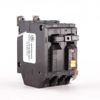 THQB2120GFEP - GE Q-Line 20A 2-Pole 120/240V GFEP Ground Fault Equipment Protection Circuit Breaker, Bolt-On, 30mA