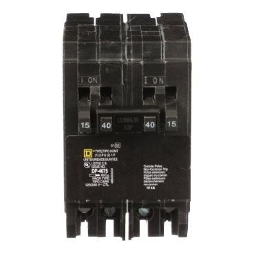 HOMT1515240 - Square D - Tandem circuit breaker, Homeline, 2 x 1-Pole at 15A, 1 x