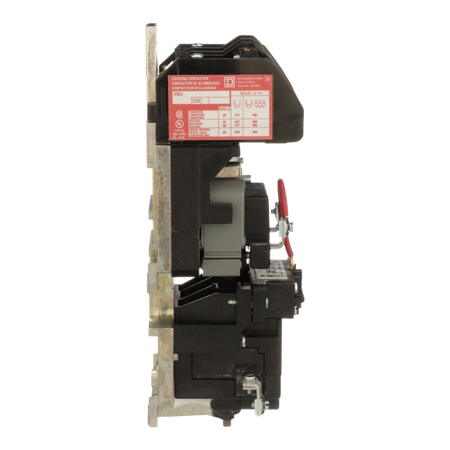 8903LXO20V02 - Square D - Lighting Contactor, Type L, 30A, 2 Pole, 120V Coil, Open Style