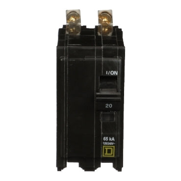 QHB220 - Square D - Mini circuit breaker, QO, 20A, 2-Pole, 120/240V, 65kA, bolt