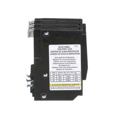 QO3125SL - Square D - Mini circuit breaker accessory, QO, lug kit, 125A, 3-Pole, 3