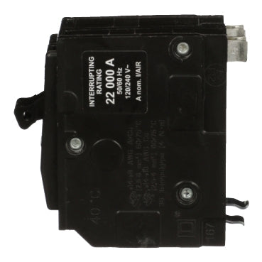 QO215VH - Square D - Mini circuit breaker, QO, 15A, 2-Pole, 120/240V, 22kA, plug