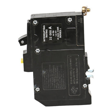 QOB115VHGFI - Square D - Mini circuit breaker, QO, 15A, 1-Pole, 120V, 22kA, bolt on