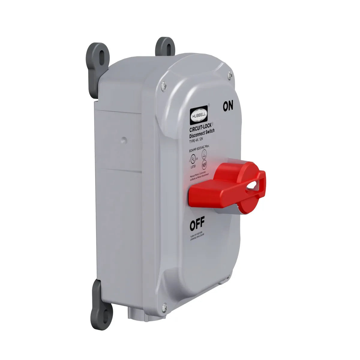 HUBHBLDS30AC - Hubbell - 30A 3-Pole Unfused Motor Disconnect, 600V AC, NEMA 4X