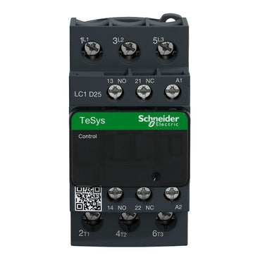 LC1D25P7 - Square D - IEC contactor, TeSys Deca, 25A, 15HP, 3 NO, 230V 50/60Hz, open