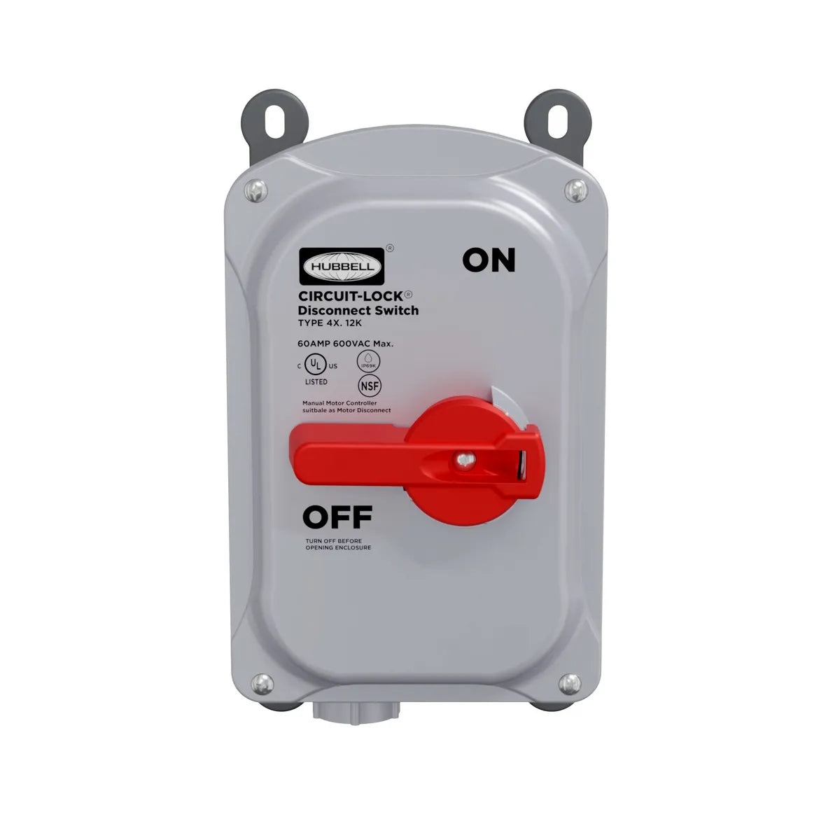 HUBHBLDS30AC - Hubbell - 30A 3-Pole Unfused Motor Disconnect, 600V AC, NEMA 4X