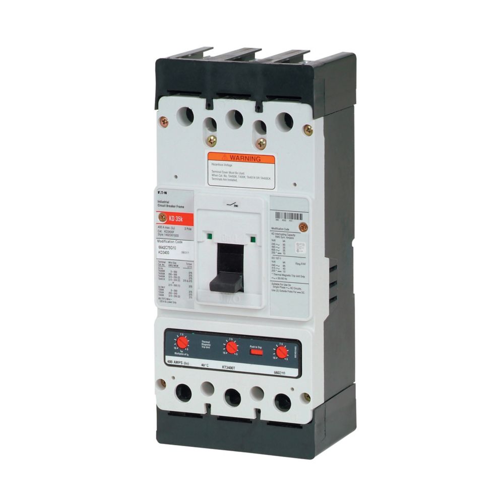 KD3400F - Eaton Cutler Hammer - 400A Three-Pole Circuit Breaker Frame