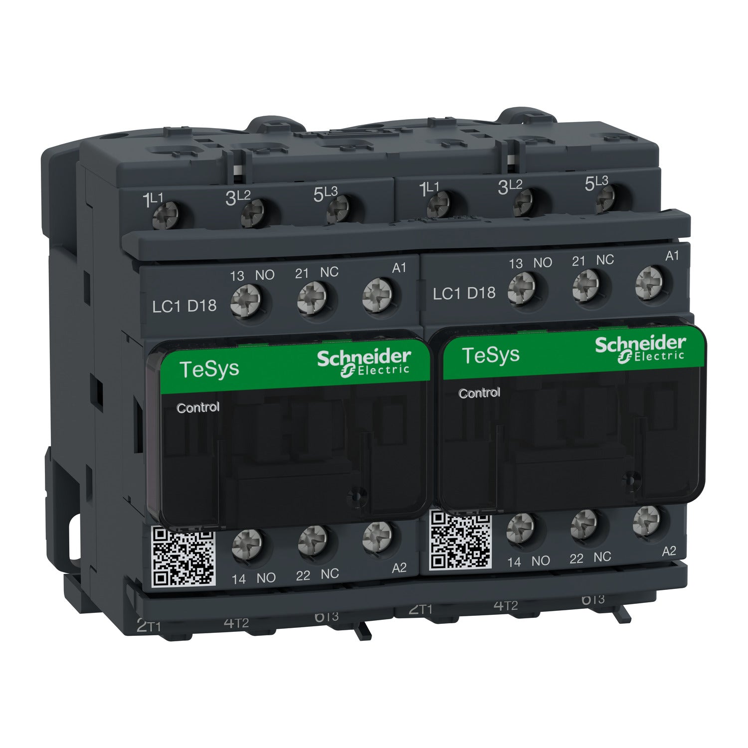 LC2D18G7- Schneider Electric - 18 Amp Square D TeSys Deca IEC Reversing Contactor