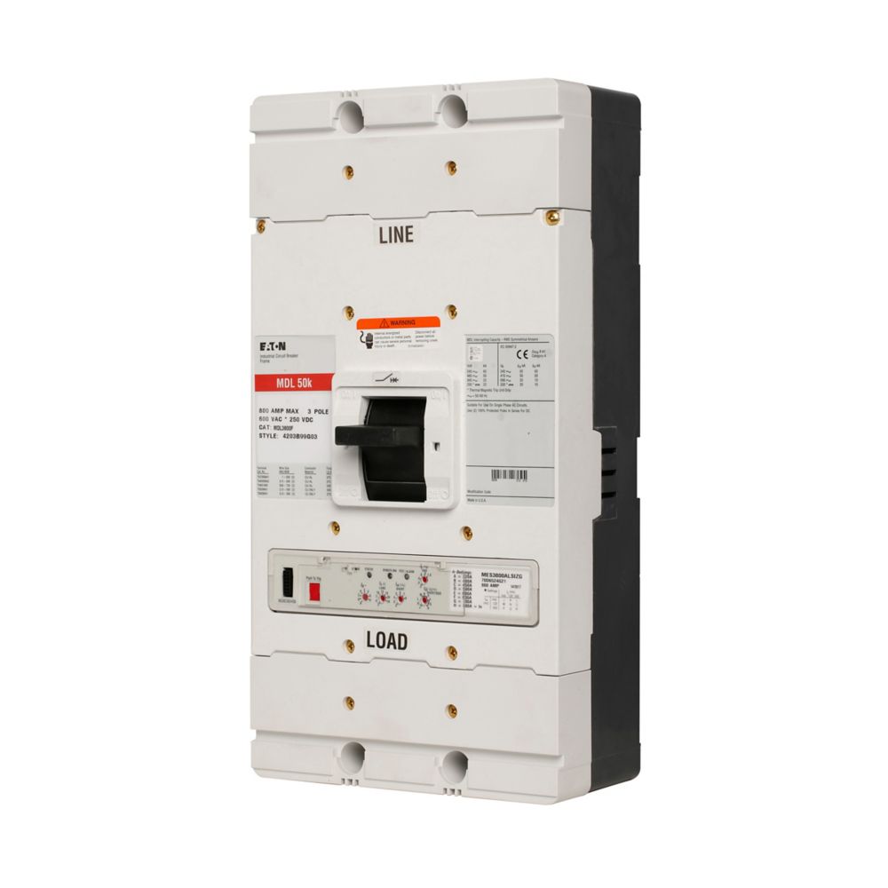 MDL3800 - Eaton Cutler Hammer - 800A Three-Pole Circuit Breakers