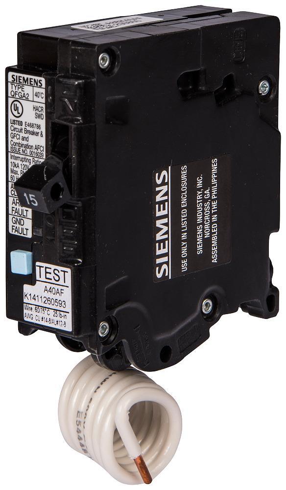 Q115DF - Siemens - 15 Amp 1-Pole 120 Volt Circuit Breakers