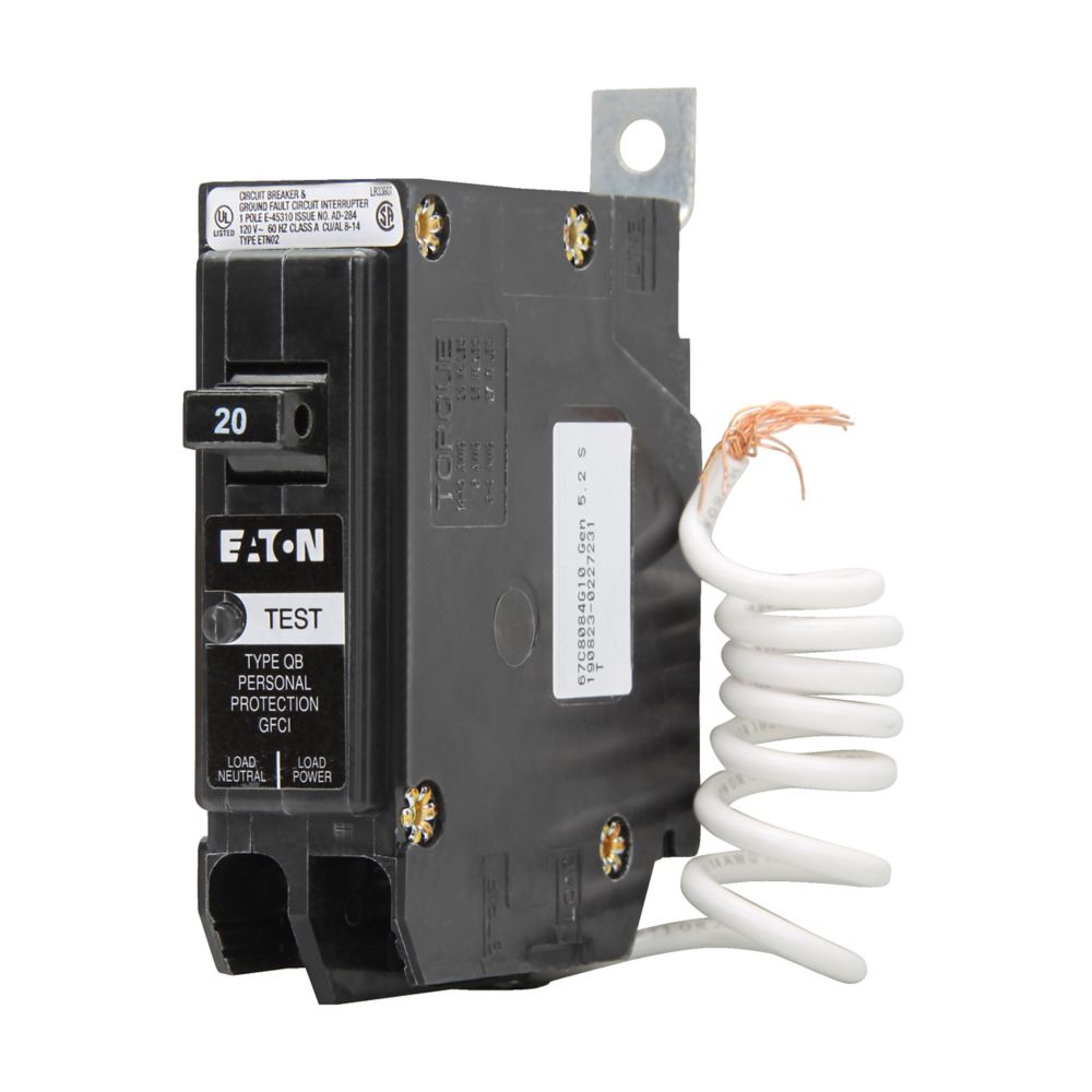 QB1030GF - Eaton Cutler-Hammer - Bolt-On 30 Amp 1 Pole 120 Volt 30 Amp Ground Fault Circuit Breaker
