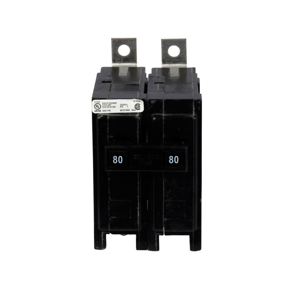 QBHW2080 - Eaton Cutler Hammer - 80A 2P 120/240V Quicklag Thermal Magnetic Circuit Breakers