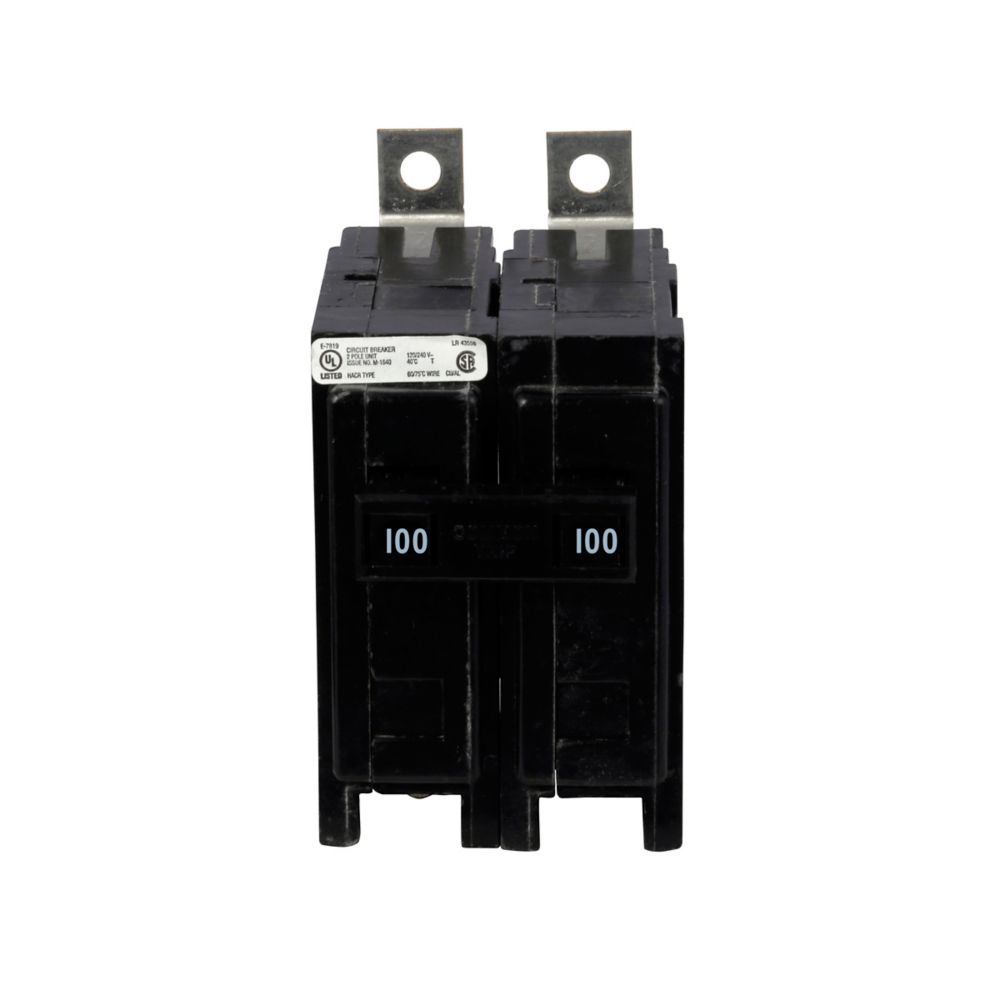 QBHW2100 - Eaton Cutler Hammer - 100A 2P 120/240V Quicklag Thermal Magnetic Circuit Breakers