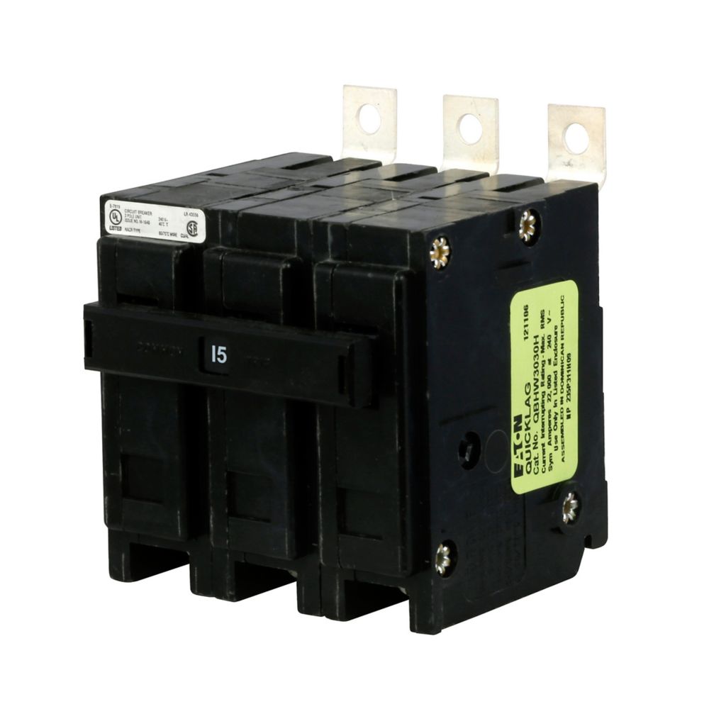 QBHW3015H - Eaton Cutler Hammer - 15A 3P 240V Quicklag Thermal Magnetic Circuit Breakers