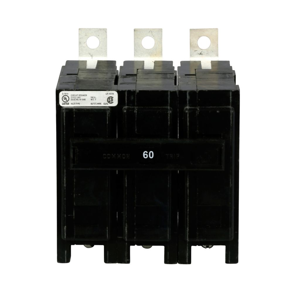QBHW3060H - Eaton Cutler Hammer - 60A 3P 240V Quicklag Thermal Magnetic Circuit Breakers