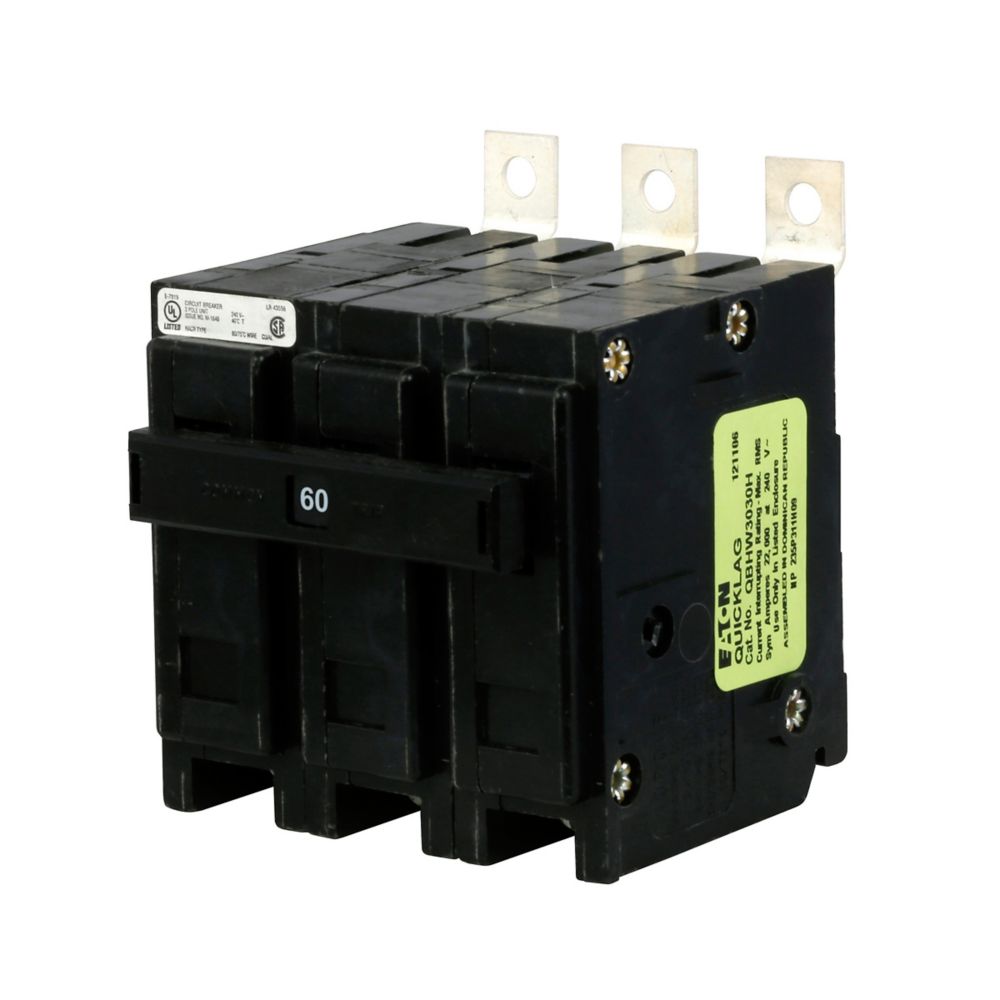 QBHW3060H - Eaton Cutler Hammer - 60A 3P 240V Quicklag Thermal Magnetic Circuit Breakers