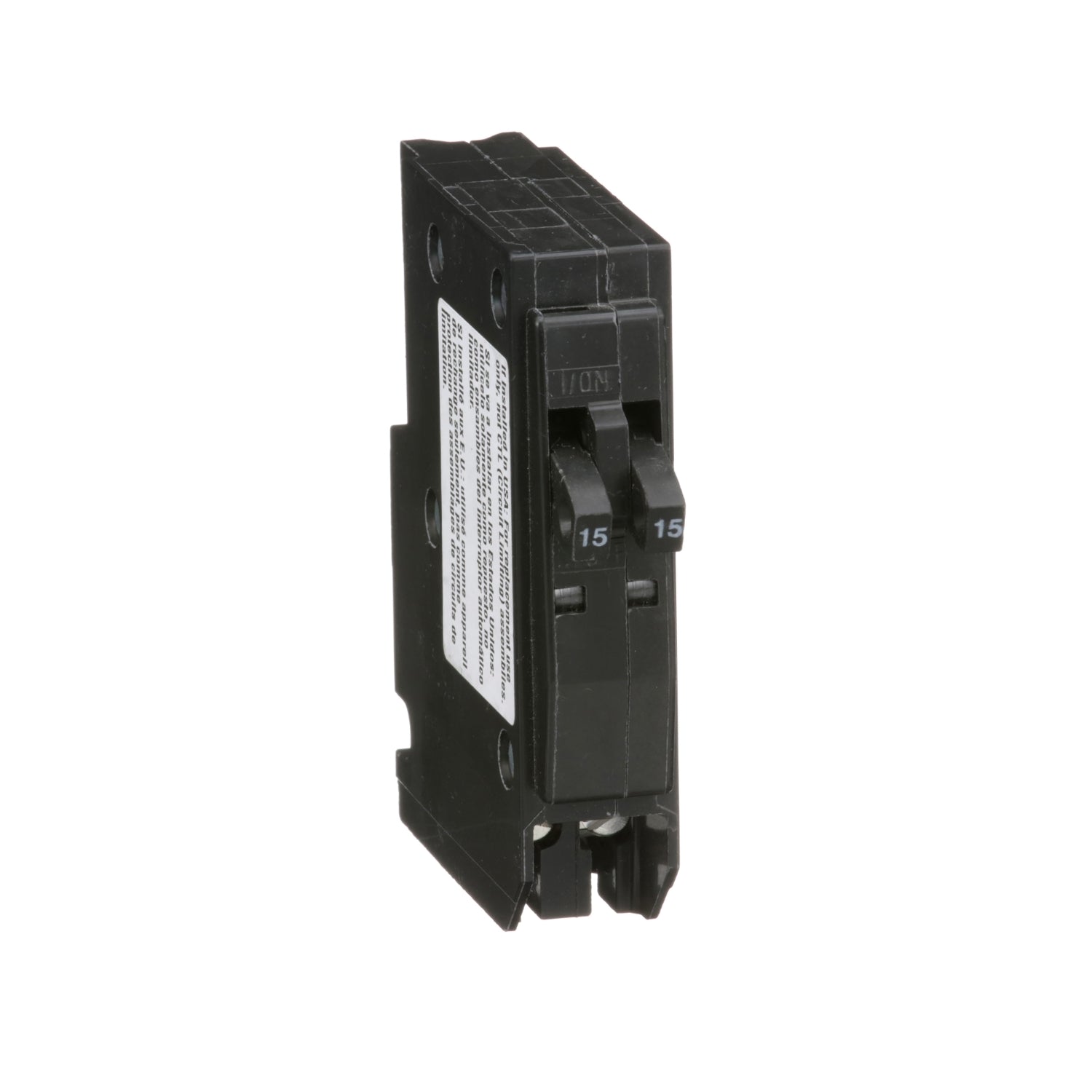 QO1515 - Schneider Electric - Plug-In 15/15 Amp 1 Pole 120 Volt Square D Tandem Circuit Breaker