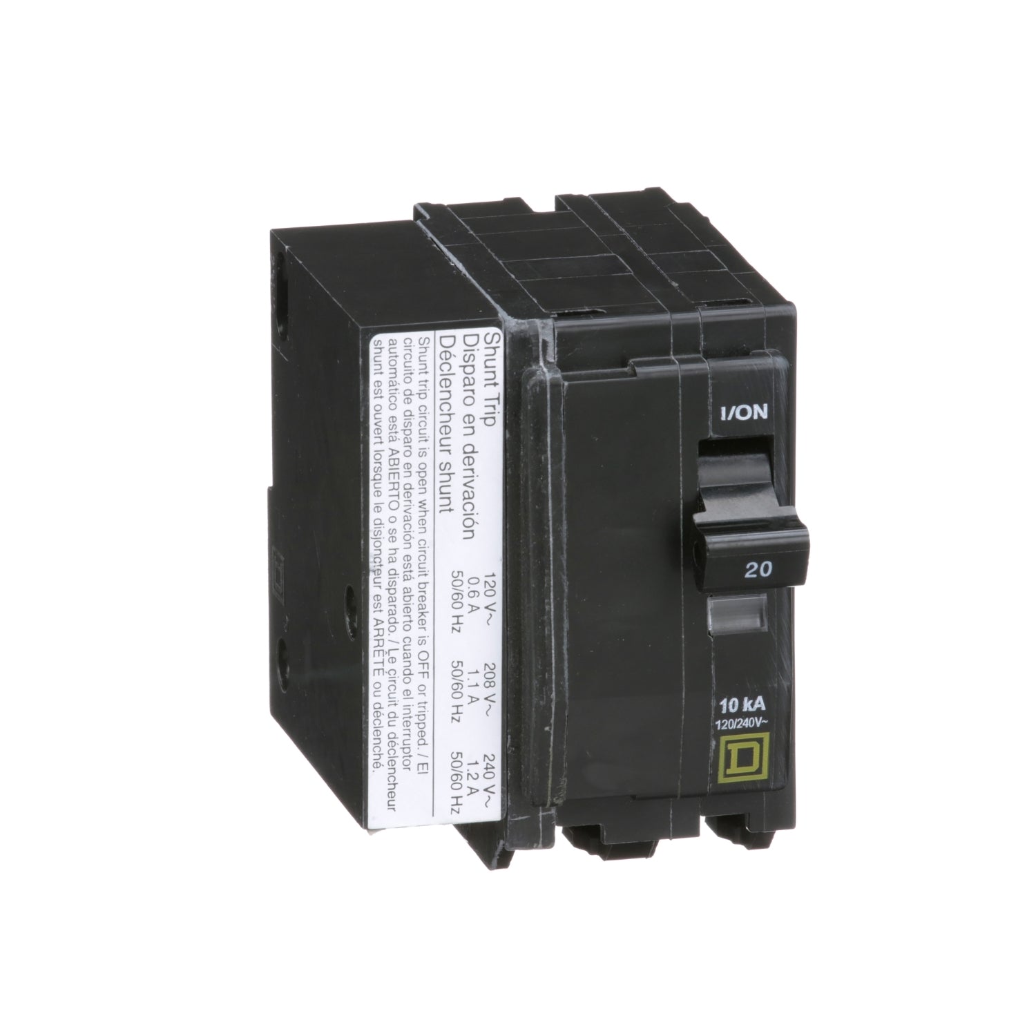QO2201021 - Schneider Electric - Plug-In 20 Amp 2 Pole 120/240VAC Square D Mini Circuit Breaker