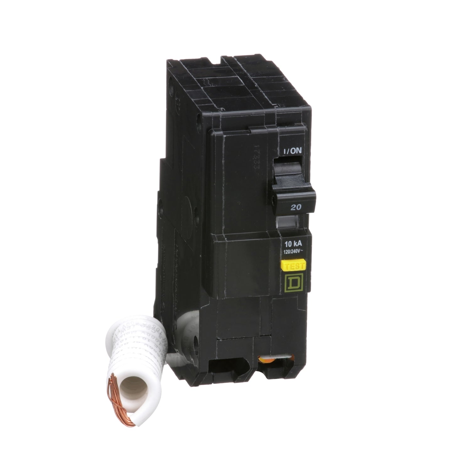 QO220GFI - Schneider Electric - Plug-In 20 Amp 2 Pole 240 Volt Square D GFCI Circuit Breaker