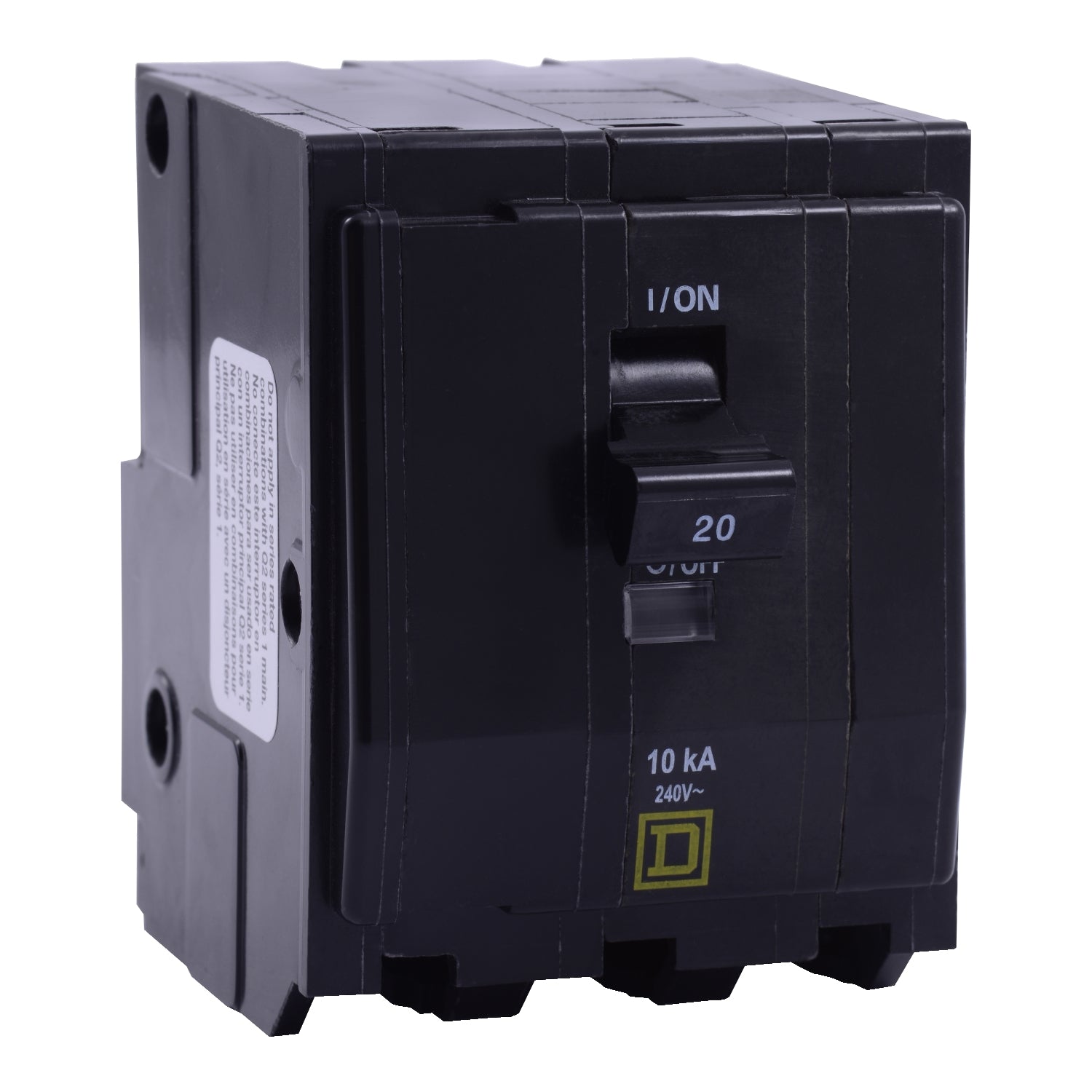 QO320VH - Schneider Electric - Plug-In 20 Amp 3 Pole 240 Volt Square D Molded Case Circuit Breaker